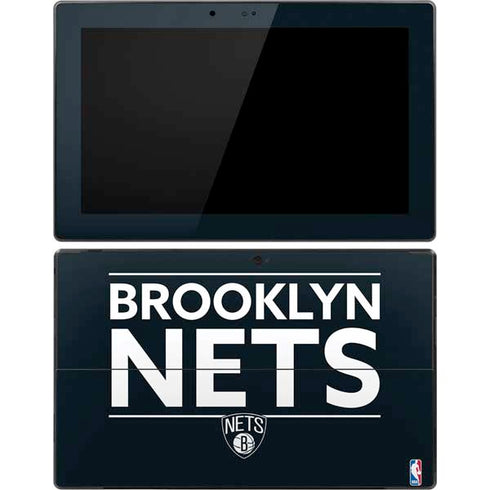 NBA Brooklyn Nets Standard - Black Surface Pro Tablet Skin